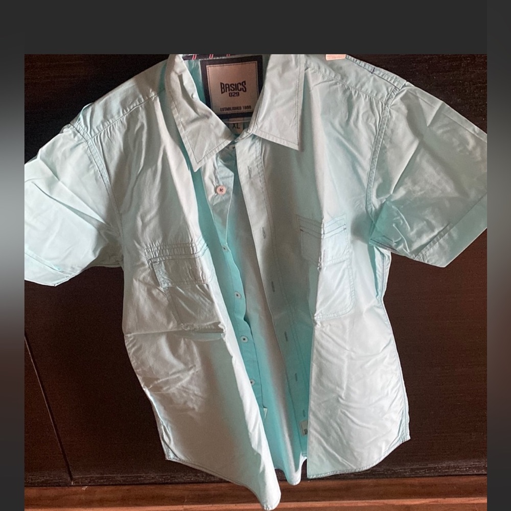 Light blue Mens casual shirt - Picture 9 of 9